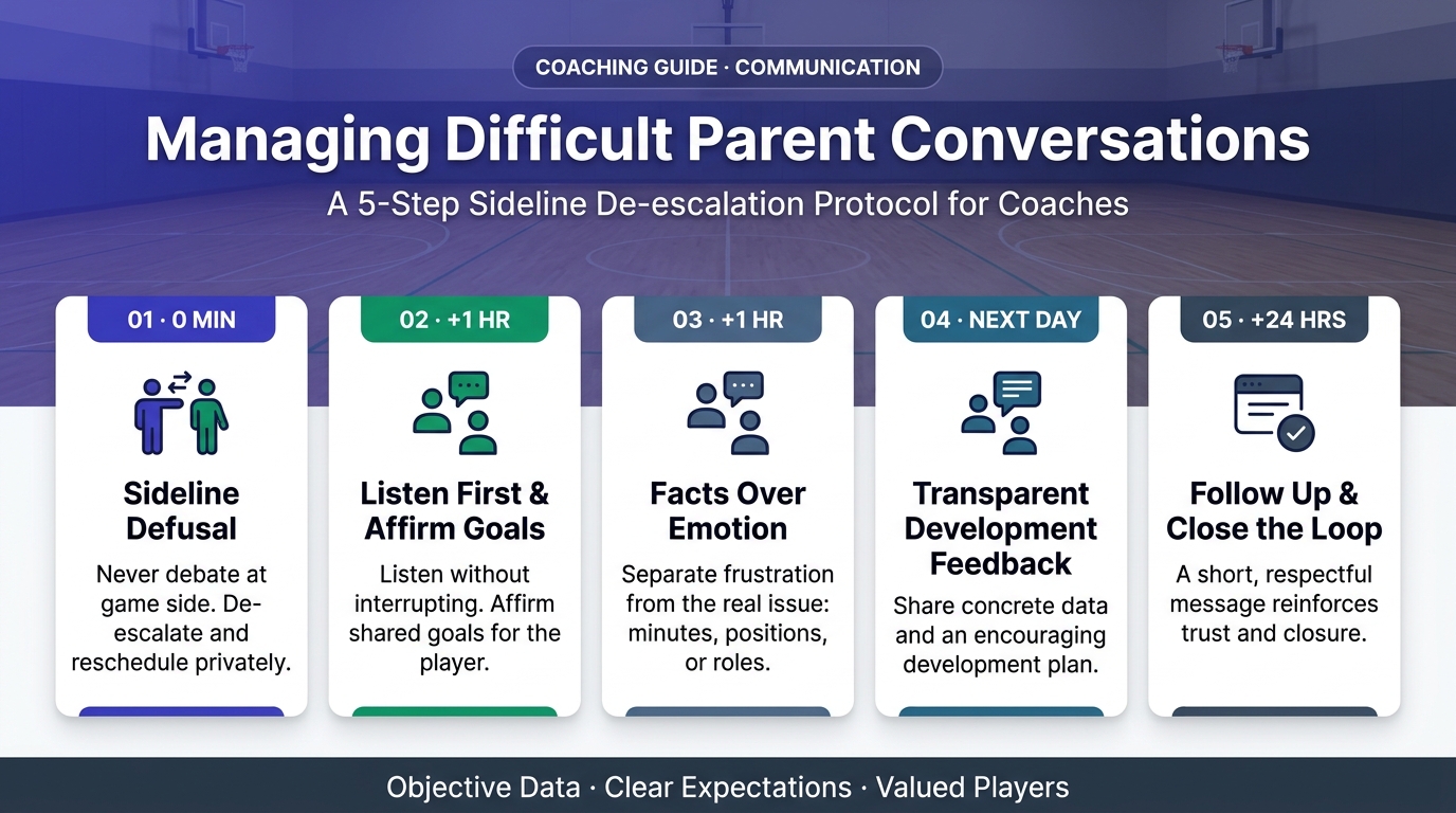 A Coach's Guide to Managing Difficult Parent Conversations and Sideline De-escalation Protocol